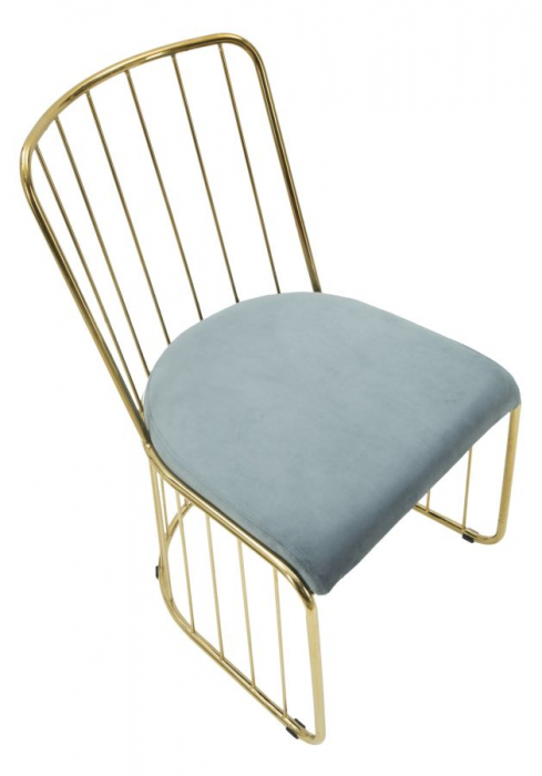 Set Scaune Cage Albastru Auriu [7]