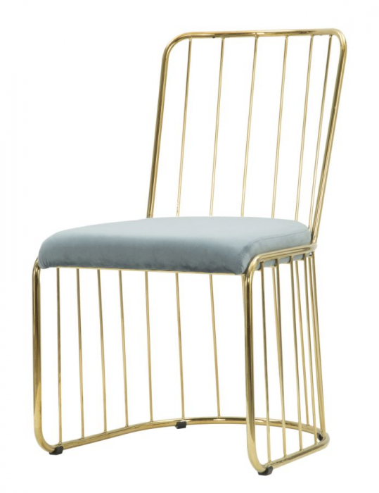 Set Scaune Cage Albastru Auriu [3]