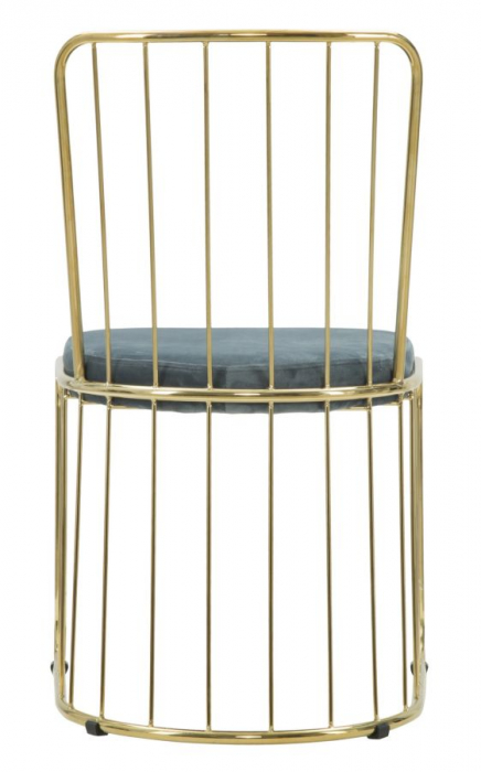Set Scaune Cage Albastru Auriu [4]
