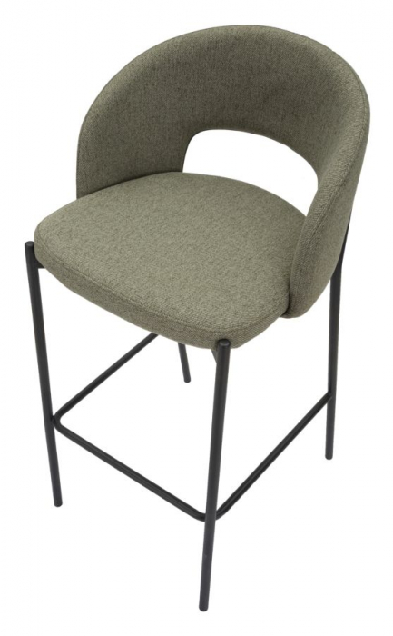 Set 2 Scaune bar Helsinki, verde negru, stofa metal - creativdeco.ro [6]