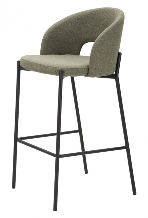 Set 2 Scaune bar Helsinki, verde negru, stofa metal - creativdeco.ro [4]