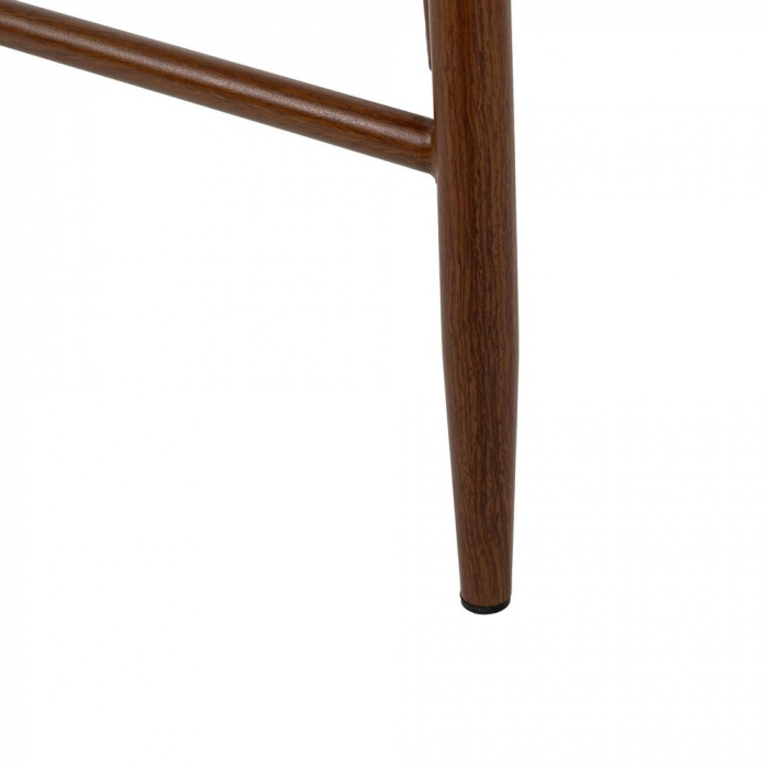 Set scaune bar bej 65 cm, tapițate, picioare metalice finisaj lemn – stil modern [11]