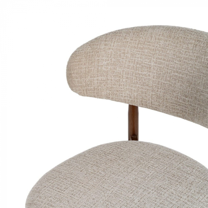 Set scaune bar bej 65 cm, tapițate, picioare metalice finisaj lemn – stil modern [5]