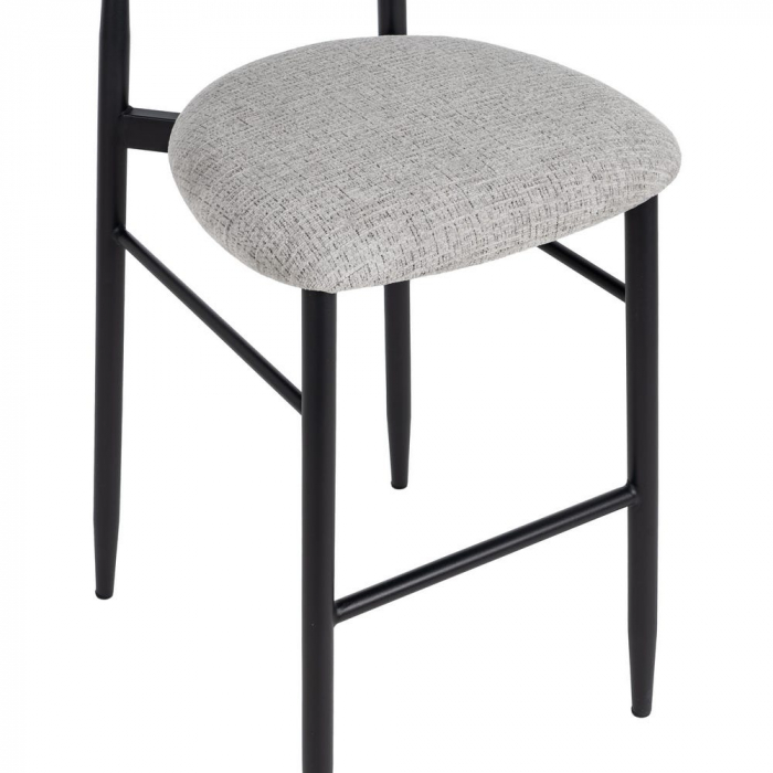 Set 2 scaune bar gri 75 cm cu cadru metalic negru – stil modern CreativDeco [9]