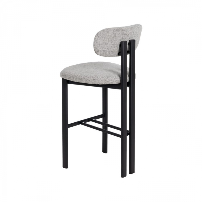 Set 2 scaune bar gri cu structură metalică – CreativDeco [4]
