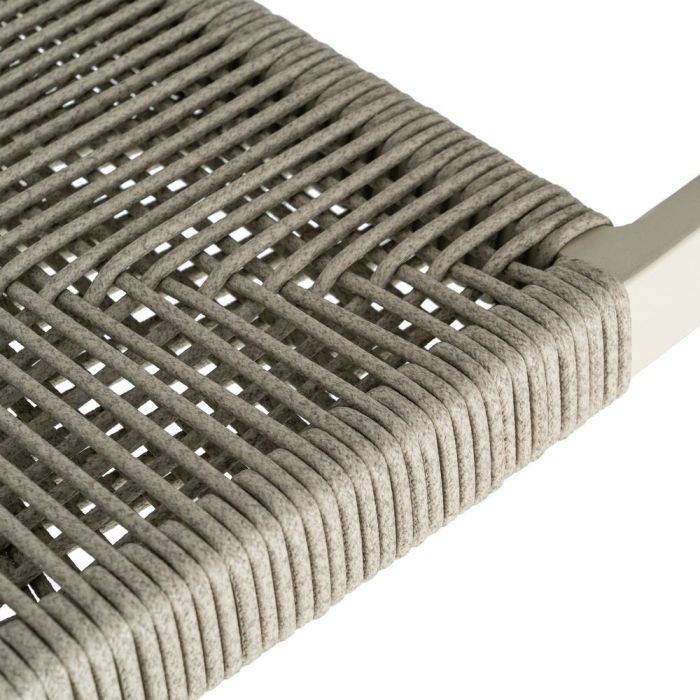 Set 2 scaune grădină aluminiu ratan sintetic bej [9]