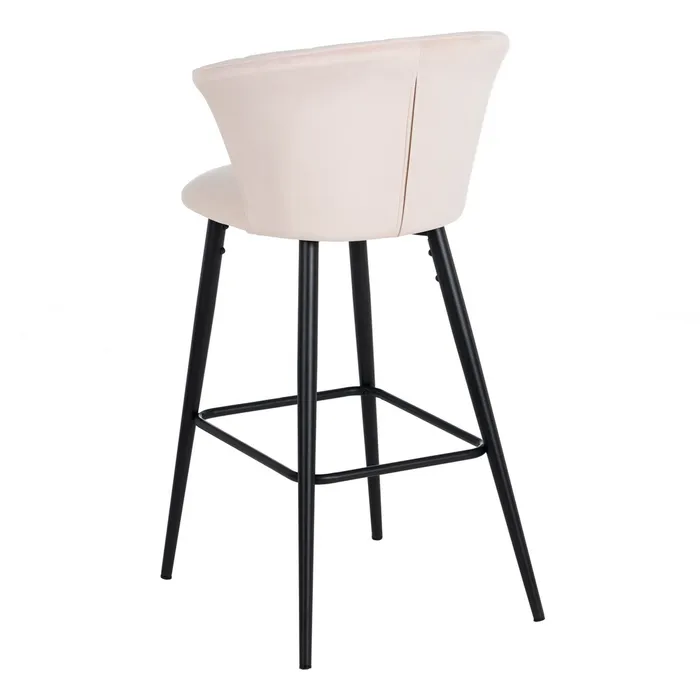 Set de scaune de bar roz pentru decor modern|Seturi scaune bar din catifea [4]