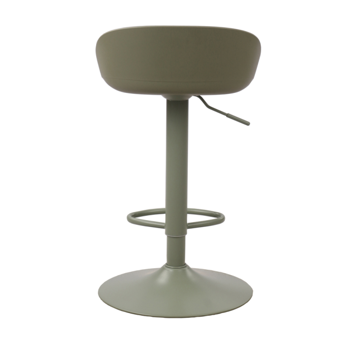 Set 2 scaune de bar din stofă verde mentă cu spătar ergonomic [5]