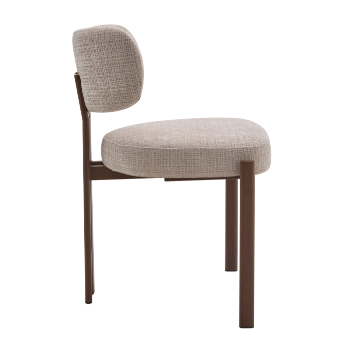 Set 2 scaune de dining din catifea bej [4]