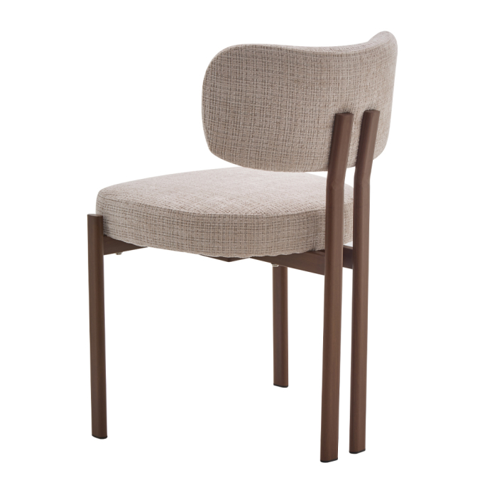 Set 2 scaune de dining din catifea bej [5]