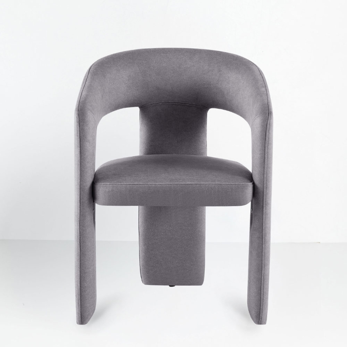 Set 2 scaune de dining din catifea gri [5]