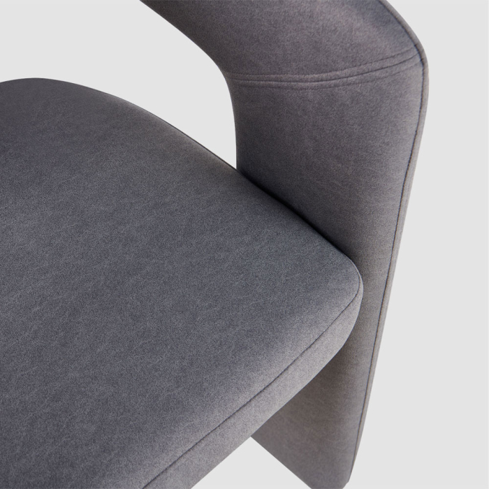 Set 2 scaune de dining din catifea gri [7]