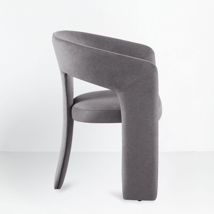 Set 2 scaune de dining din catifea gri [2]