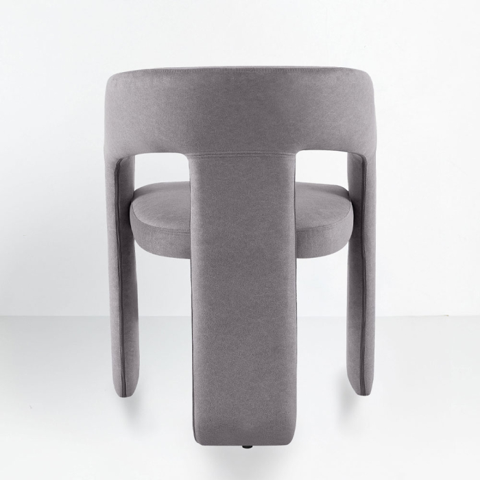 Set 2 scaune de dining din catifea gri [4]