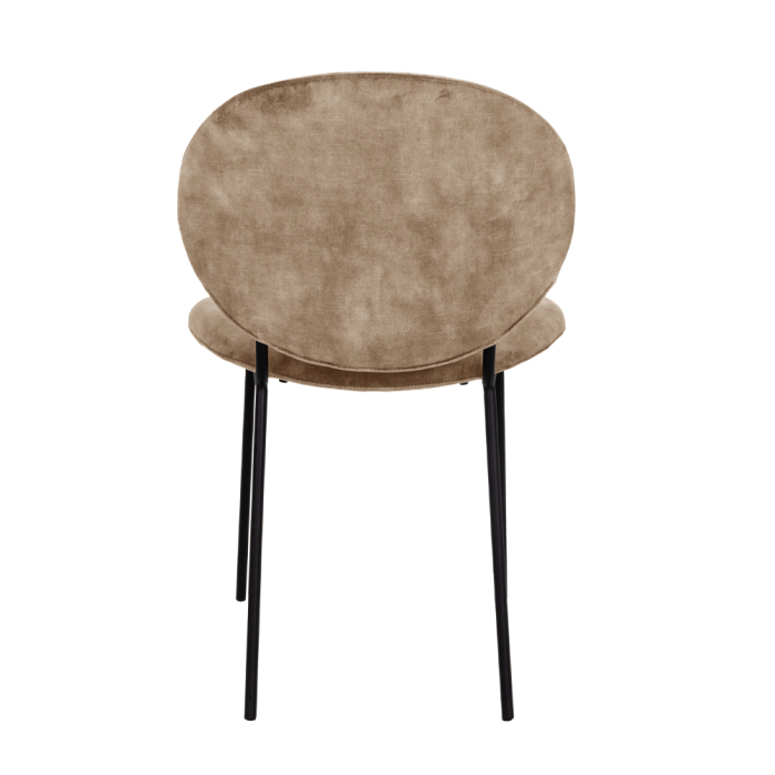 Set 2 scaune de dining din catifea maro [5]