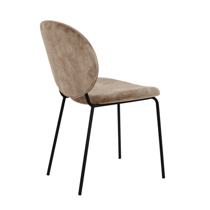 Set 2 scaune de dining din catifea maro [3]