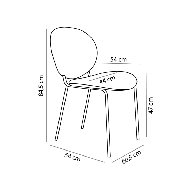 Set 2 scaune de dining din catifea maro [6]