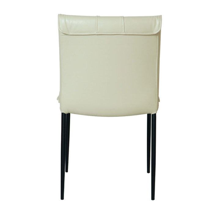 Set 2 scaune de dining din piele ecologică crem [3]