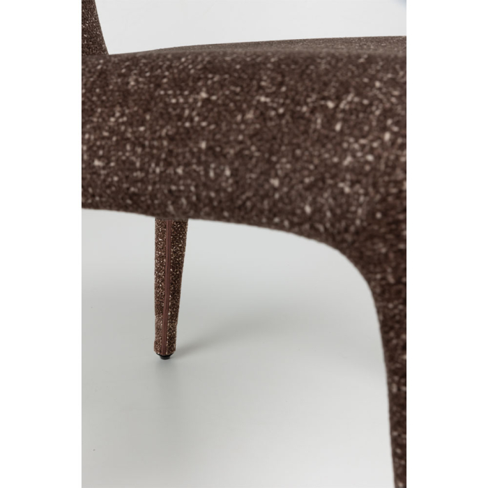 Set 2 scaune de dining din stofă buclé maro [9]