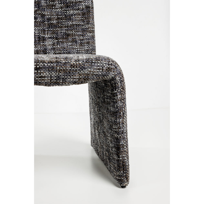 Set 2 scaune de dining din stofă chenille gri [8]