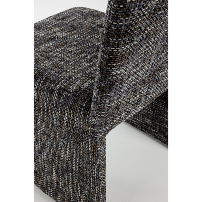 Set 2 scaune de dining din stofă chenille gri [10]