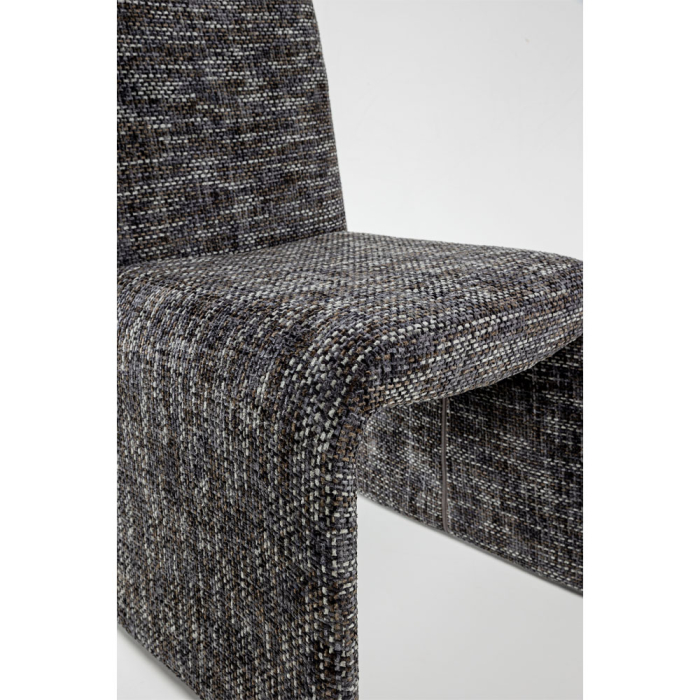 Set 2 scaune de dining din stofă chenille gri [9]