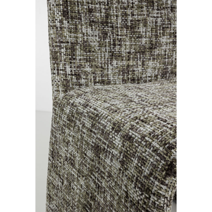 Set 2 scaune de dining din stofă chenille verde [10]