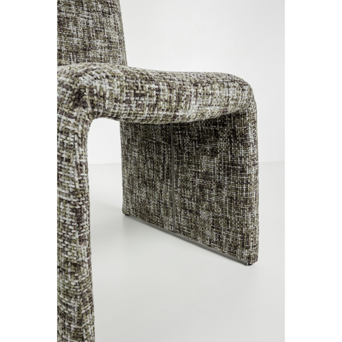 Set 2 scaune de dining din stofă chenille verde [9]
