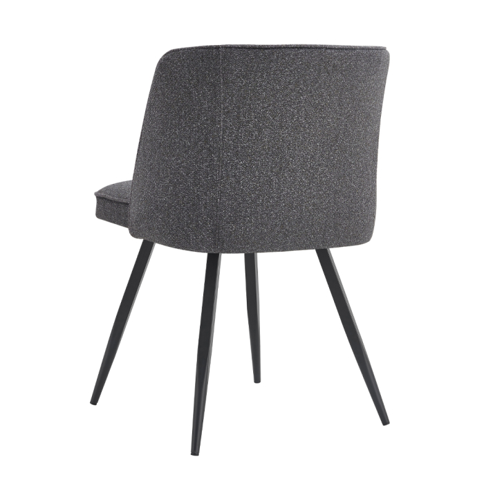 Set 2 scaune de dining din stofă gri închis tip bucle [5]
