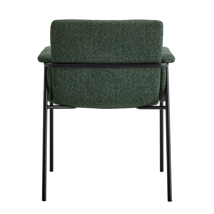 Set 2 scaune de dining din stofă verde tip bucle [4]