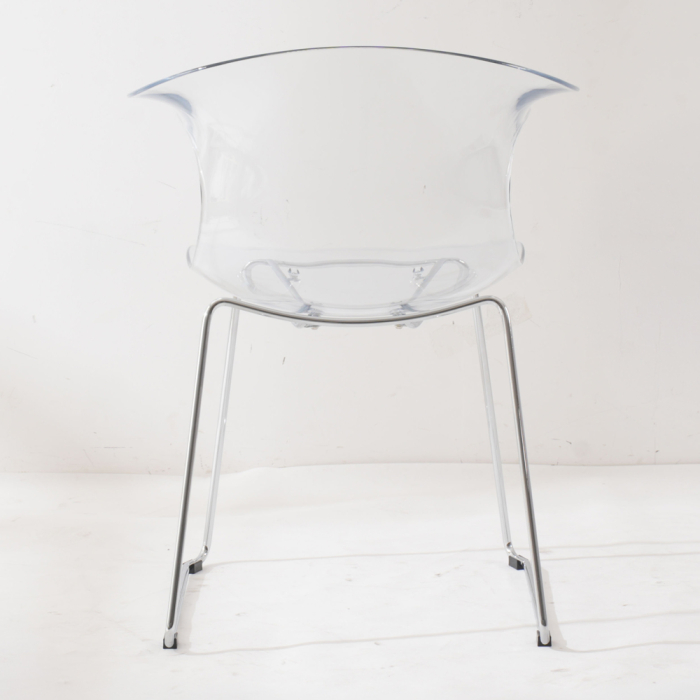 Set 2 scaune de dining grădină și HORECA din policarbonat transparent lucios [5]