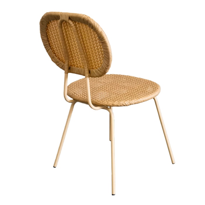 Set 2 scaune de dining și grădină din ratan sintetic maro [4]