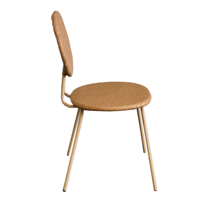 Set 2 scaune de dining și grădină din ratan sintetic maro [3]
