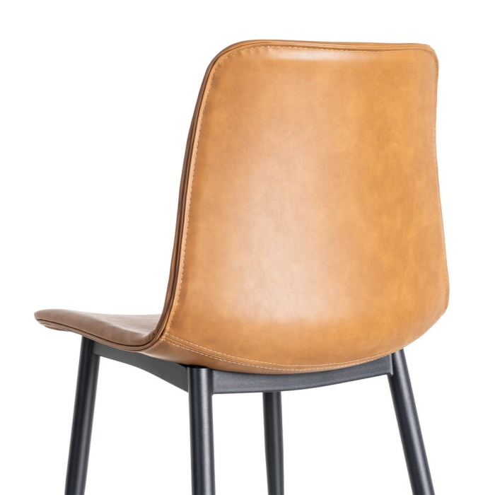 Set 2 scaune dining camel piele ecologică metal HoReCa [6]