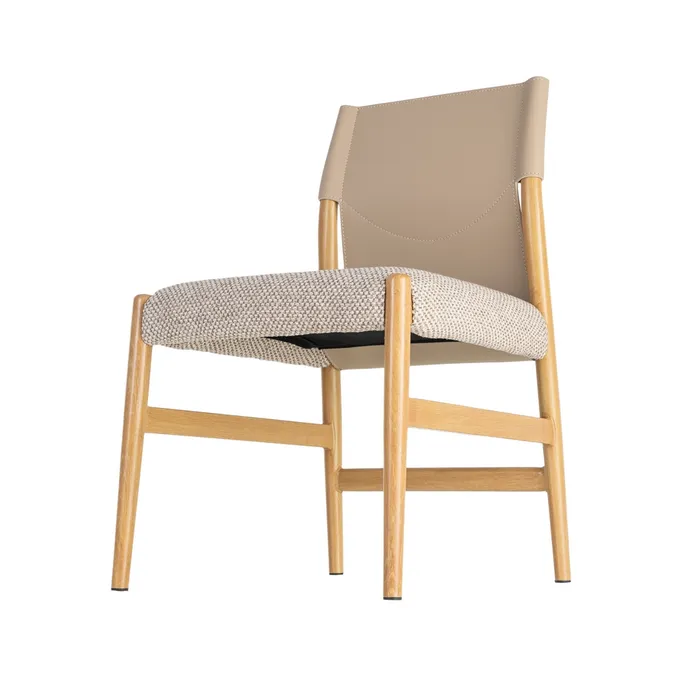 Set 2 scaune de dining și Horeca din metal cu aspect de lemn [4]