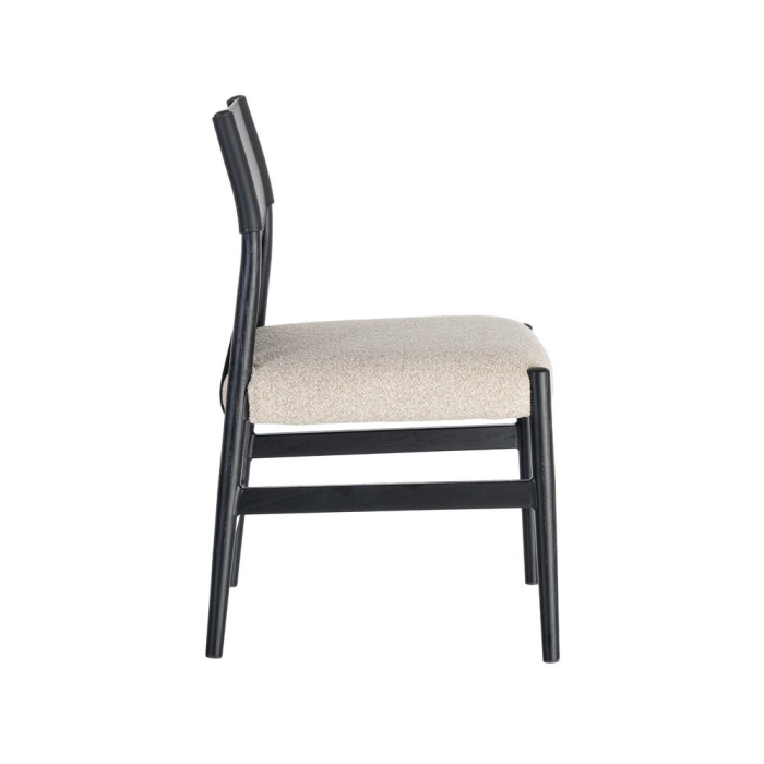 Set 2 scaune de dining și Horeca din metal negru cu tapițerie crem [6]