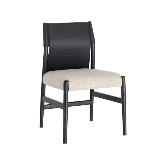 Set 2 scaune de dining și Horeca din metal negru cu tapițerie crem [12]