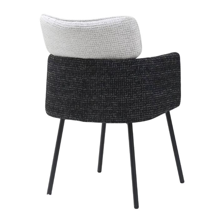Set 2 scaune dining și Horeca din stofă crem cu brațe [3]