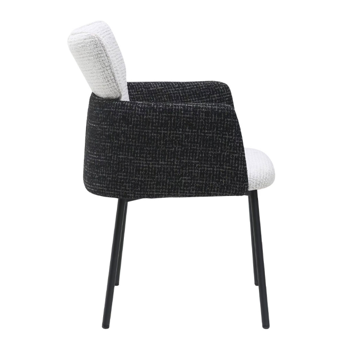 Set 2 scaune dining și Horeca din stofă crem cu brațe [2]