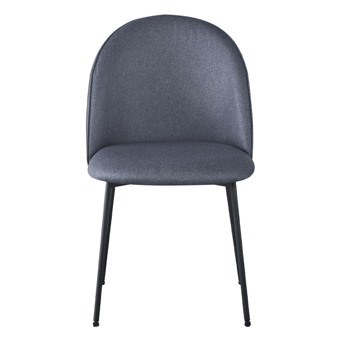 Set 2 scaune dining și Horeca din stofă și piele ecologică gri închis [5]