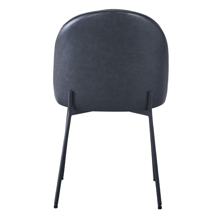 Set 2 scaune dining și Horeca din stofă și piele ecologică gri închis [4]