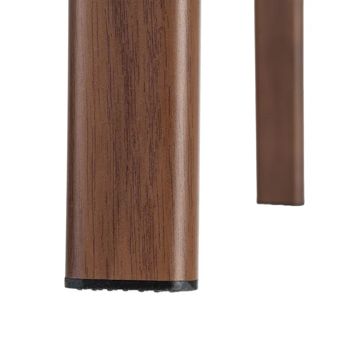 Set 2 scaune de dining și Horeca din stofă maro deschis cu structură metalică maro [7]