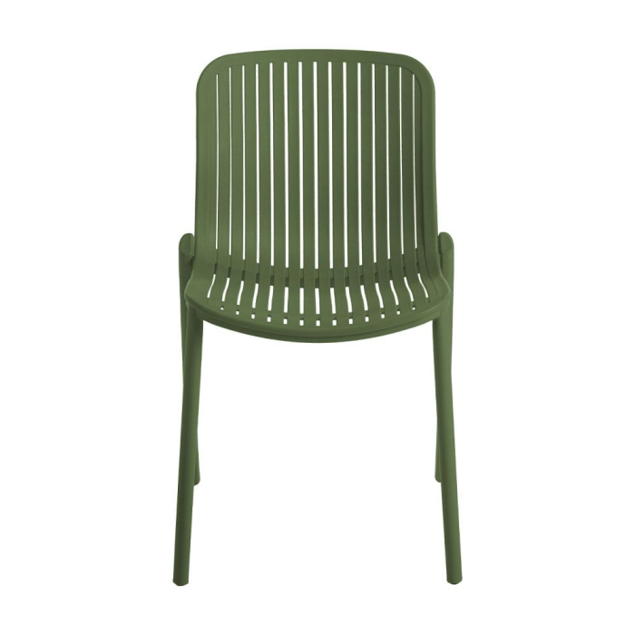 Set 2 scaune de exterior din polipropilenă verde [2]