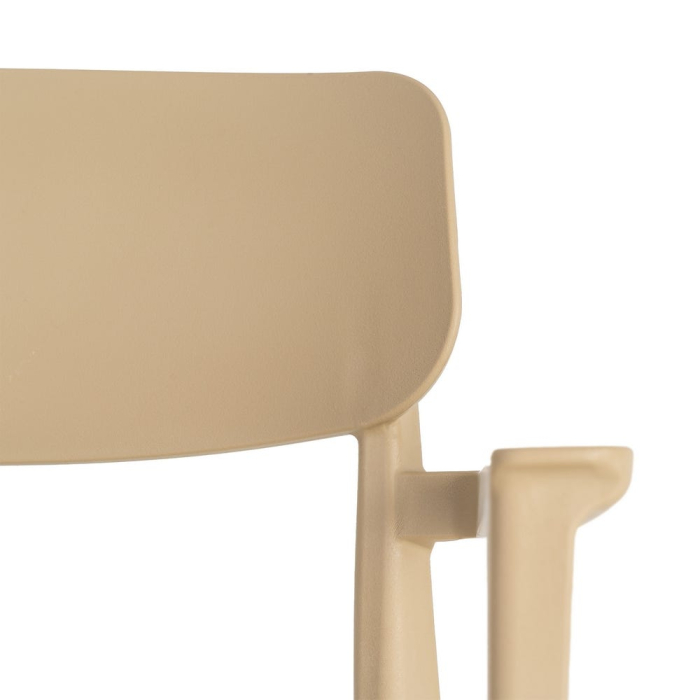 Set 2 scaune grădină plastic bej stivuibile [6]