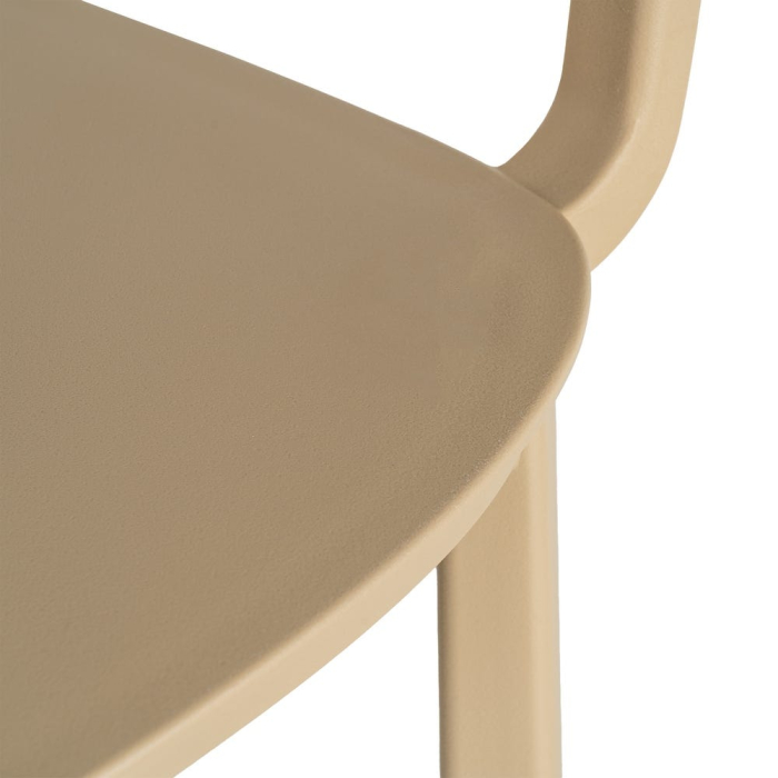 Set 2 scaune grădină plastic bej stivuibile [9]