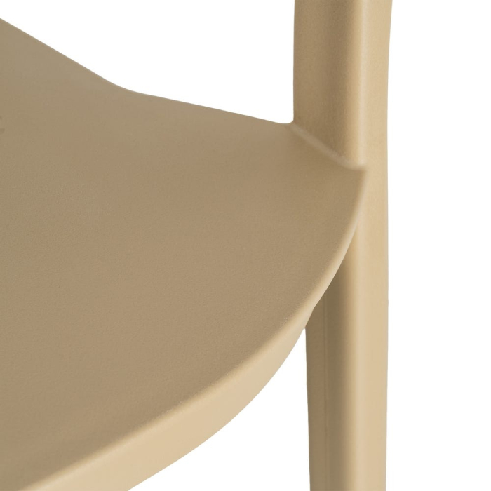 Set 2 scaune grădină plastic bej stivuibile [9]