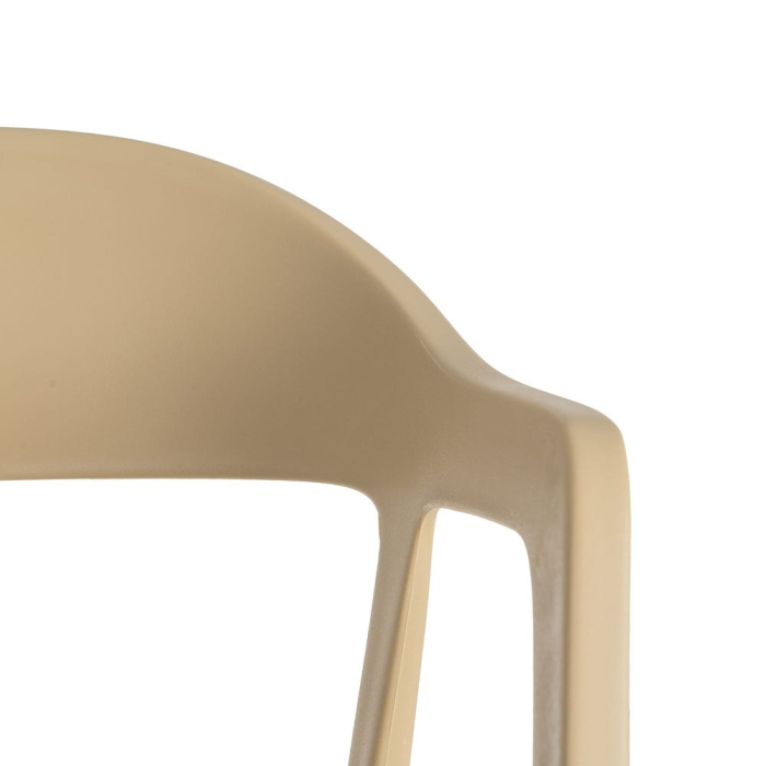 Set 2 scaune grădină plastic bej stivuibile [6]