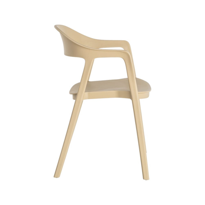 Set 2 scaune grădină plastic bej stivuibile [5]