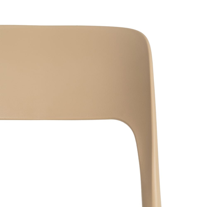 Set 2 scaune grădină plastic bej stivuibile [6]