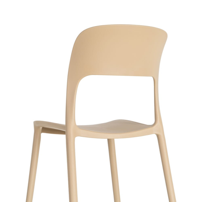 Set 2 scaune grădină plastic bej stivuibile [11]